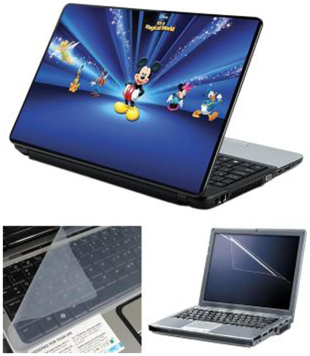 

FineArts Disney Characters Dark Laptop skin For 15 6 inch Laptop Screen Guard keyboard Protector
