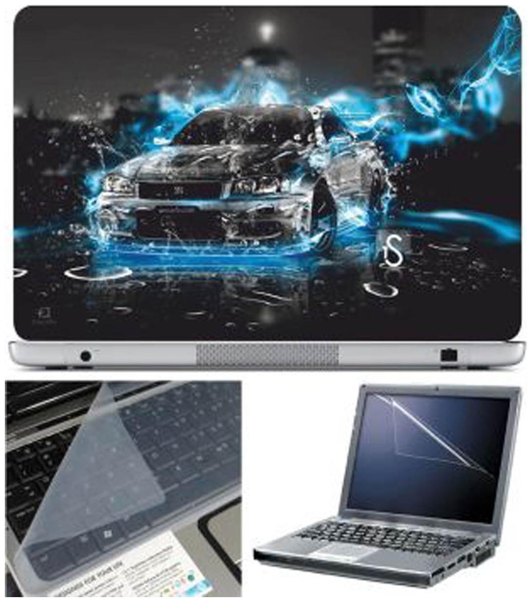 

FineArts Electric Car Laptop Skin For 15 6 inch Laptop With Key Guard Screen Protector
