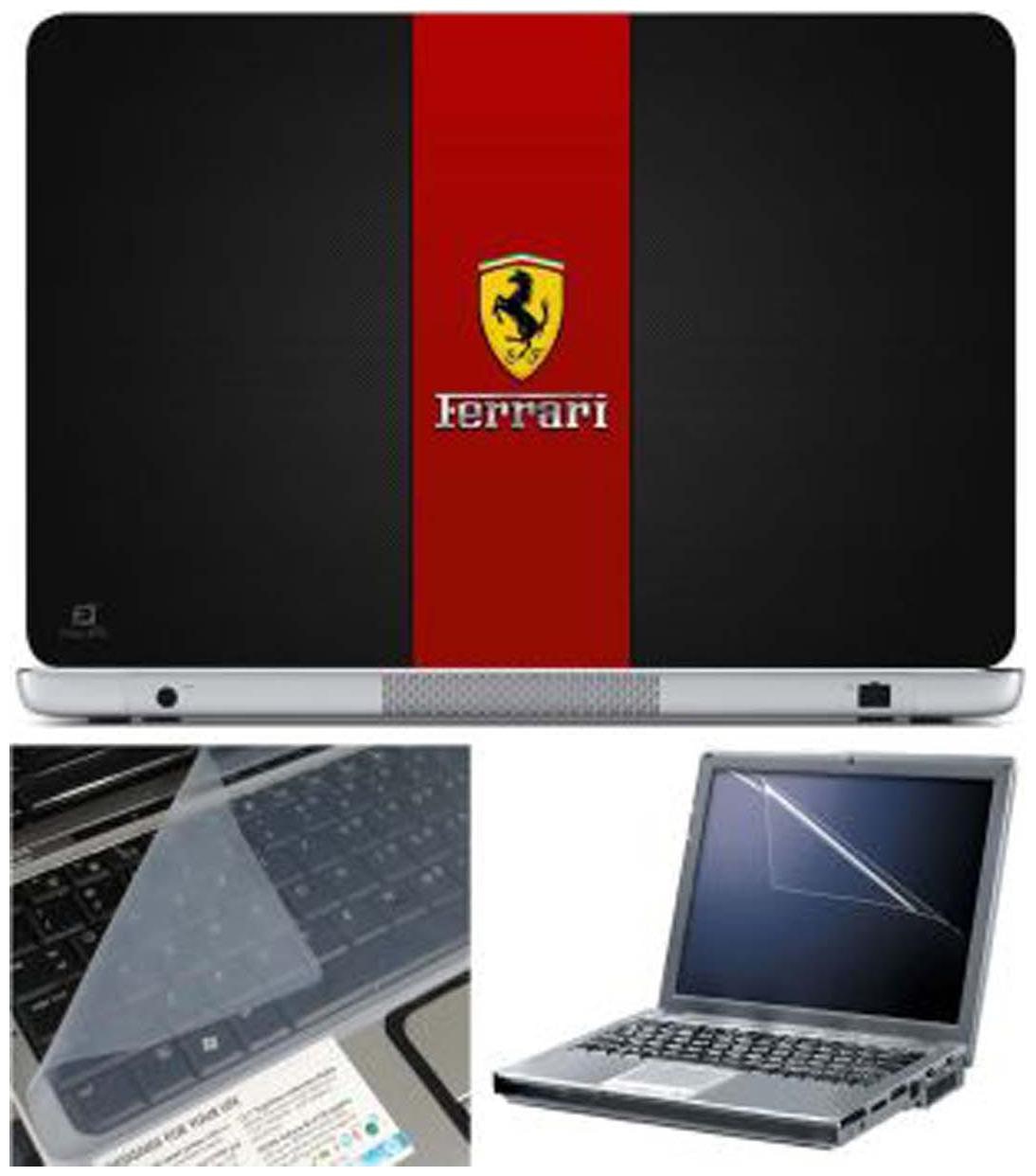 

FineArts Ferrari Laptop Skin For 15 6 inch Laptop With Key Guard Screen Protector
