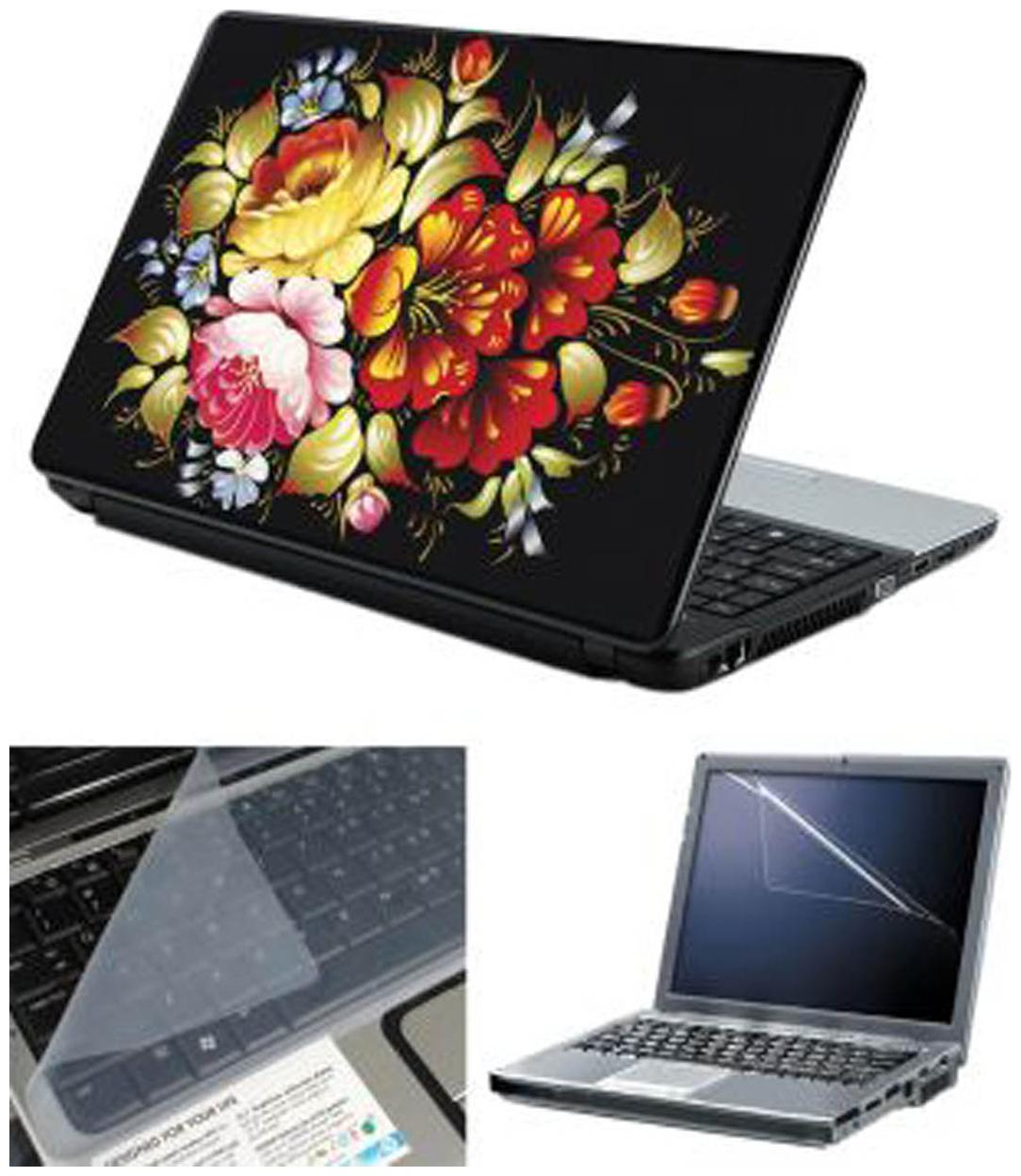 

FineArts Flowers Laptop skin For 15 6 inch Laptop Screen Guard keyboard Protector