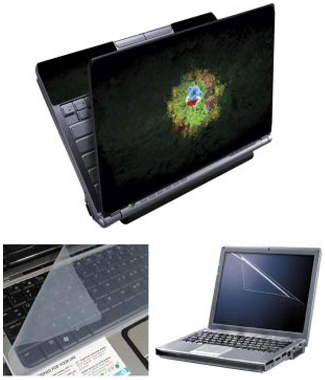 

FineArts Floral Laptop Skin For 15 6 inch Laptop With Screen Guard keyboard Protector