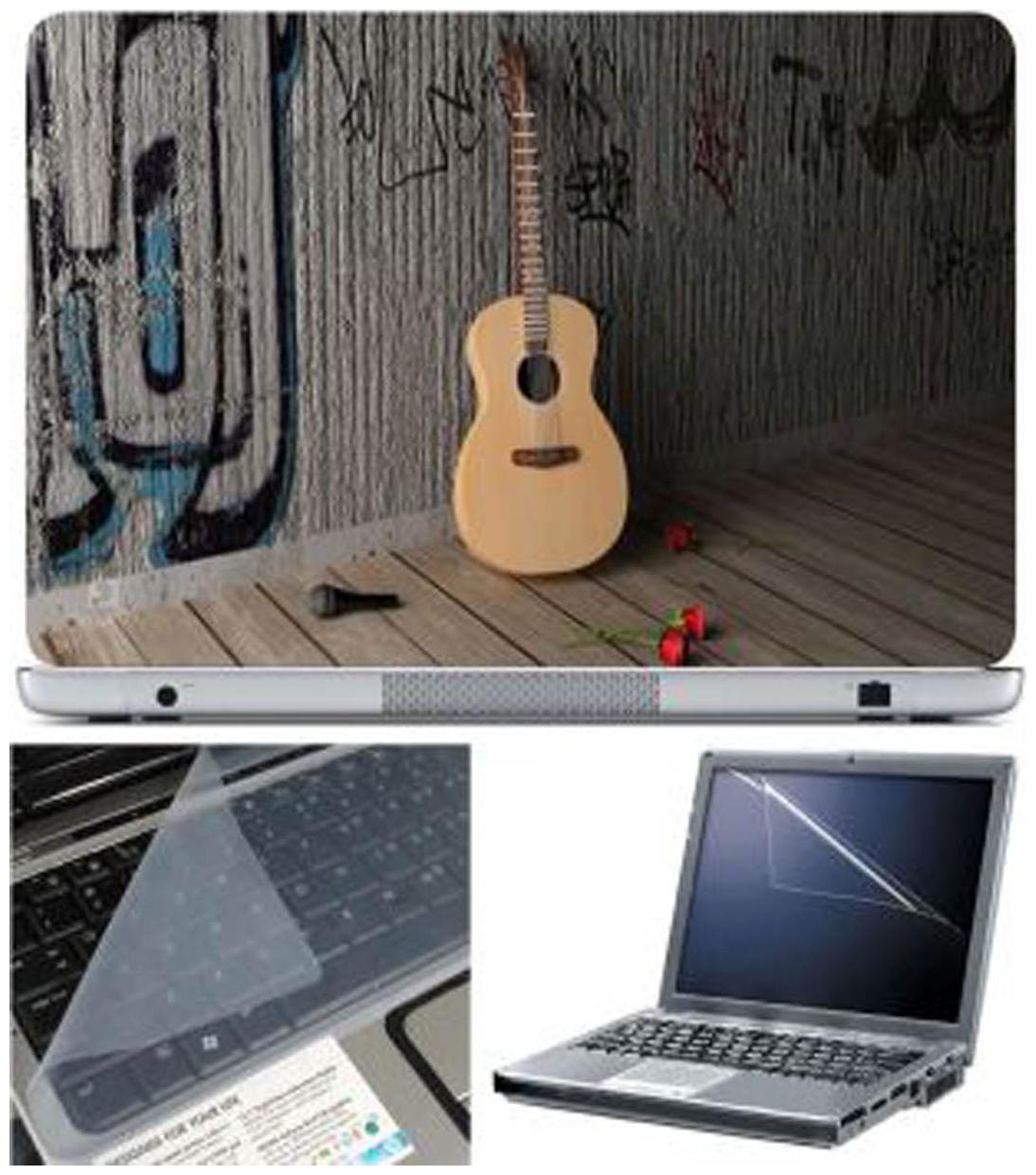

FineArts Guitar With Rose Laptop Skin For 15 6 inch Laptop With Key Guard Screen Protector
