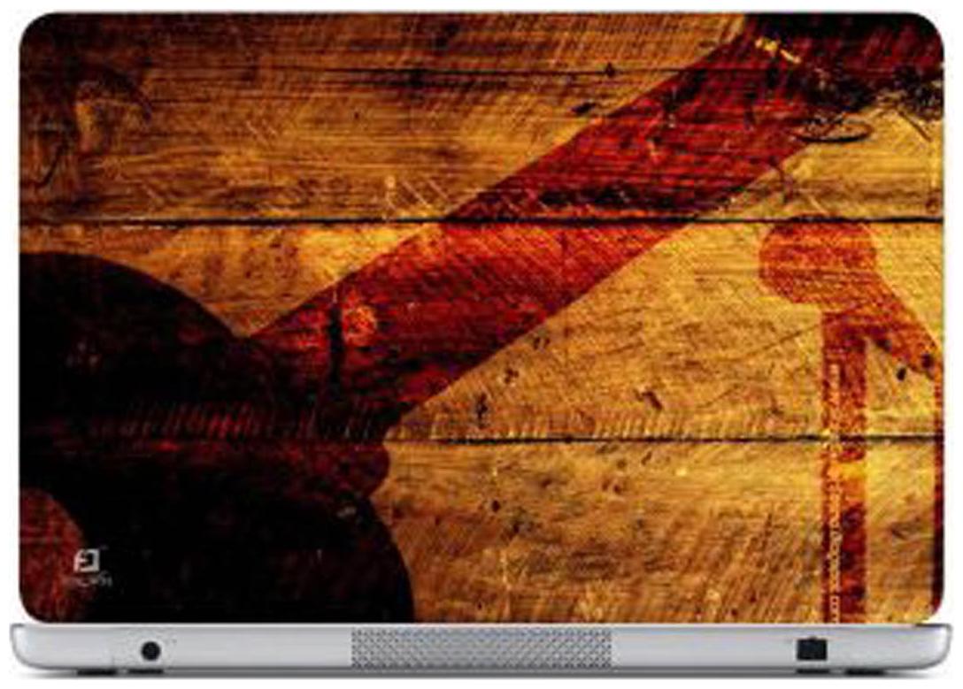 

FineArts Guitar Mic On Wooden Laptop Skin For 15 6 inch Laptop