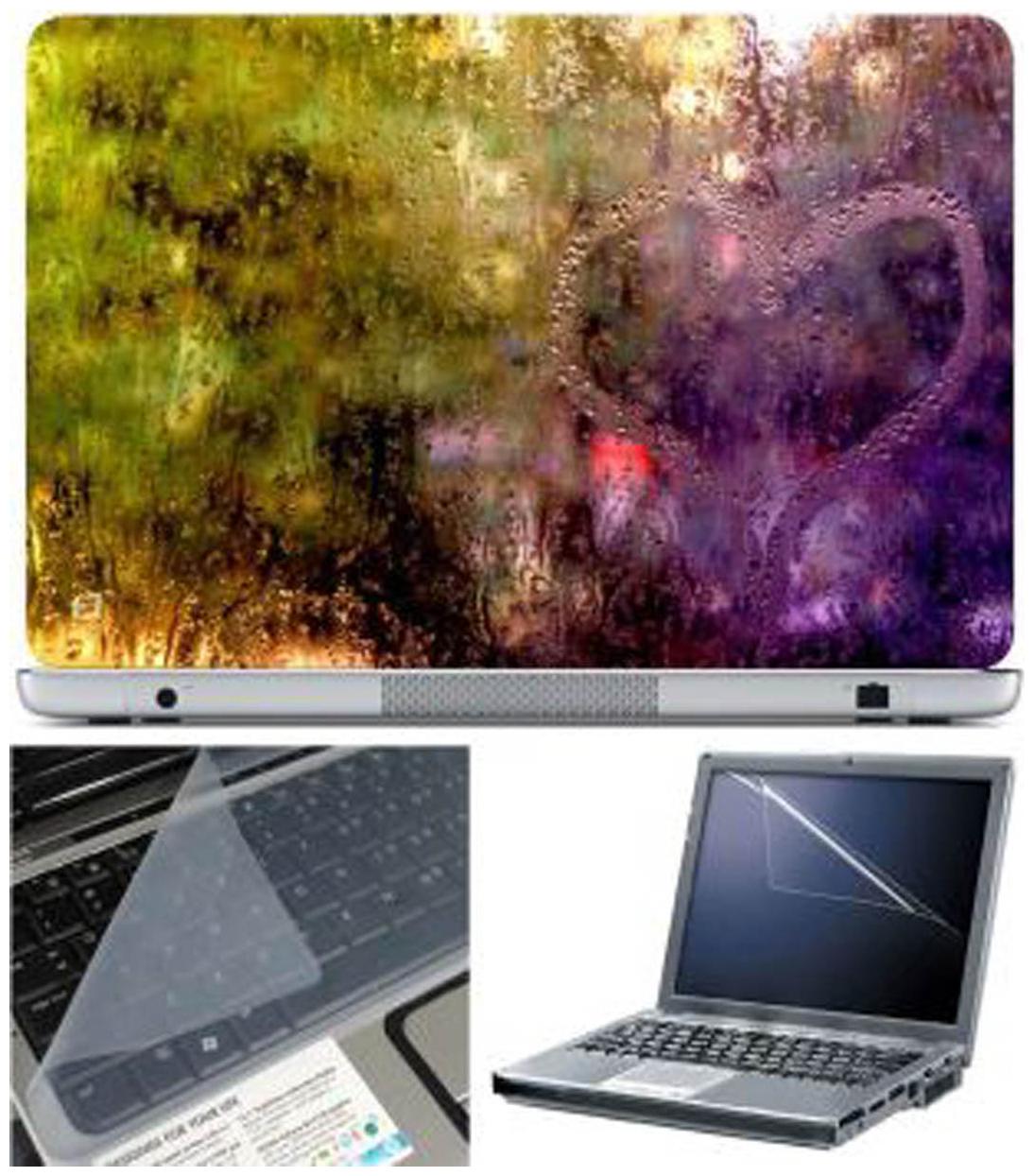 

FineArts Heart Water Drop Laptop Skin For 15 6 inch Laptop With Key Guard Screen Protector