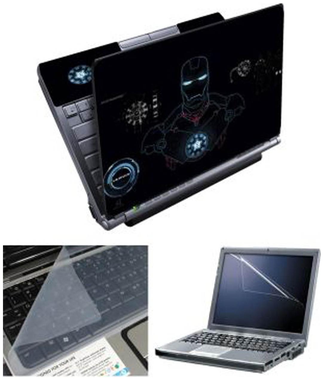 

FineArts Iron Men Dress Laptop Skin For 15 6 inch Laptop With Screen Guard keyboard Protector
