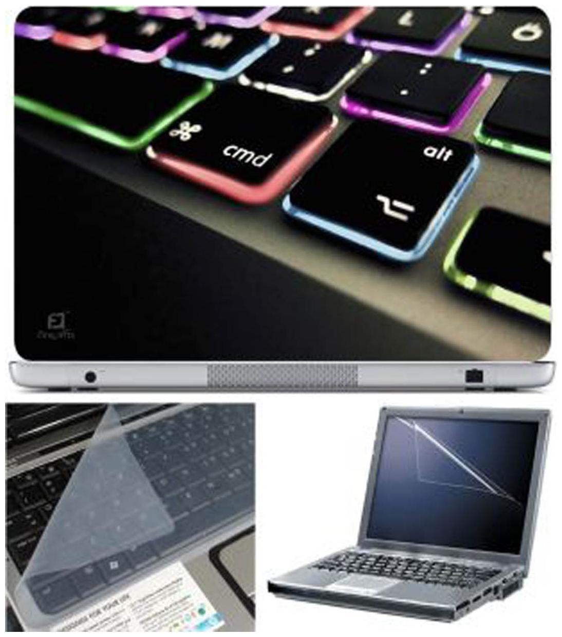 

FineArts Keyboard Color Led Laptop Skin For 15 6 inch Laptop With Key Guard Screen Protector