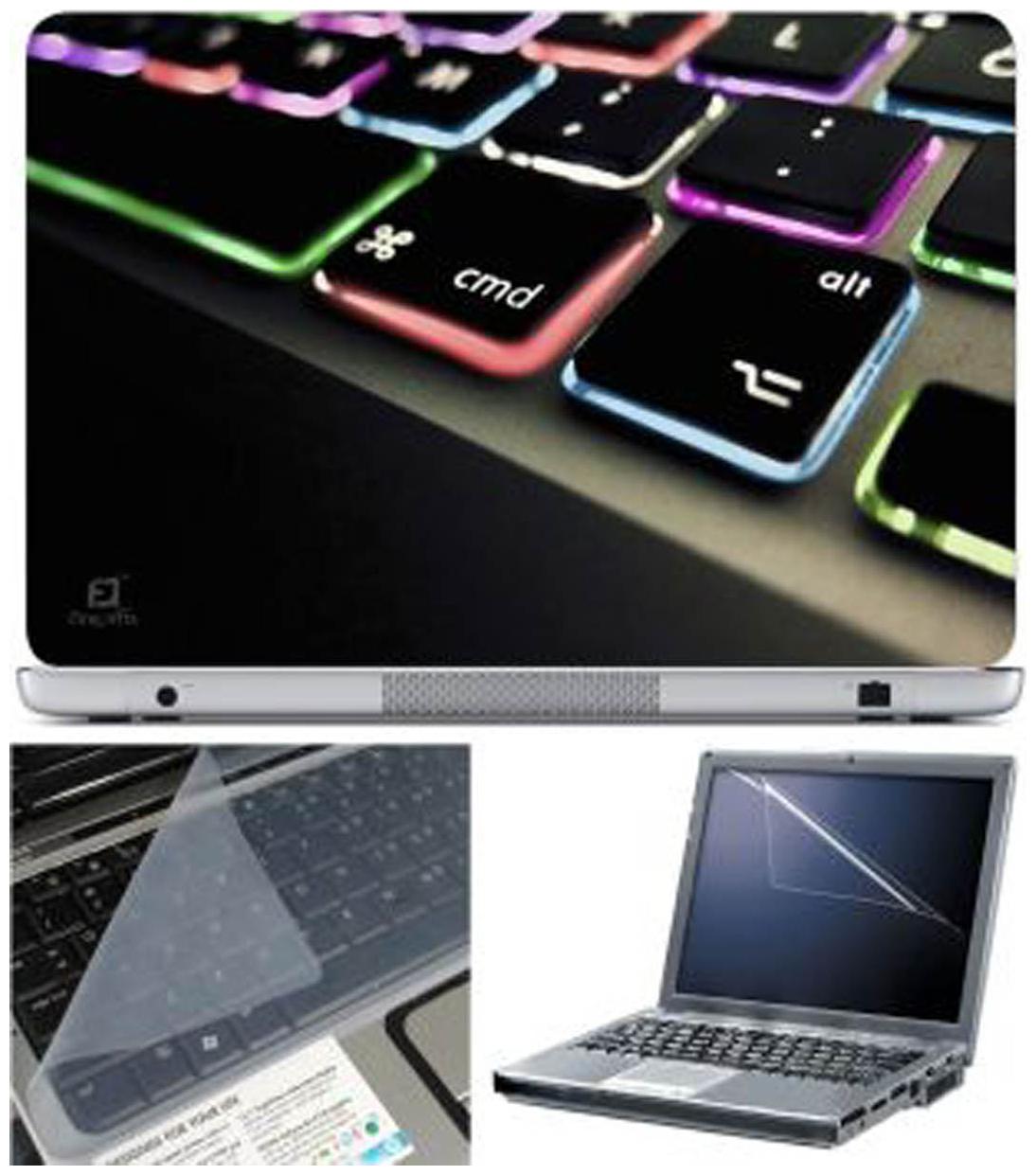 

FineArts Keypad Color Led Laptop Skin For 15 6 inch Laptop With Key Guard Screen Protector