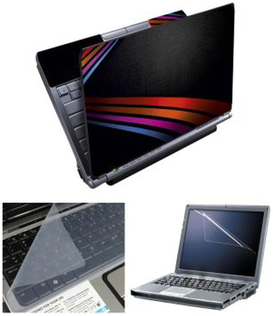 

FineArts Leather Lines Laptop Skin For 15 6 inch Laptop With Screen Guard keyboard Protector