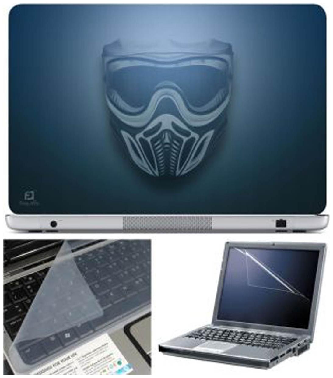 

FineArts Mask On Laptop Skin For 15 6 inch Laptop With Key Guard Screen Protector