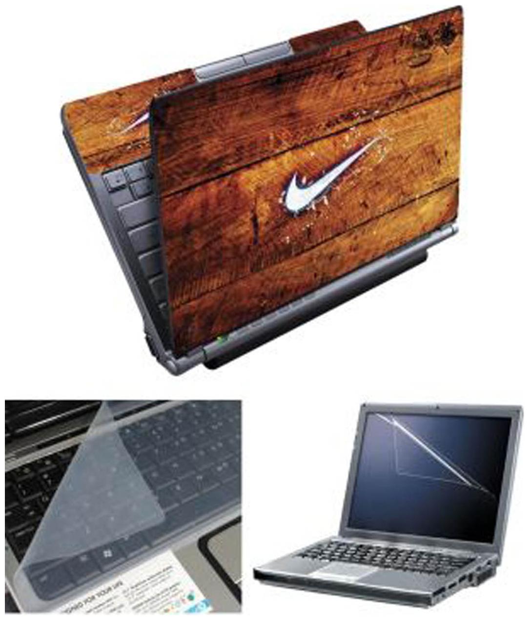

FineArts Nike Laptop Skin For 15 6 inch Laptop With Screen Guard keyboard Protector