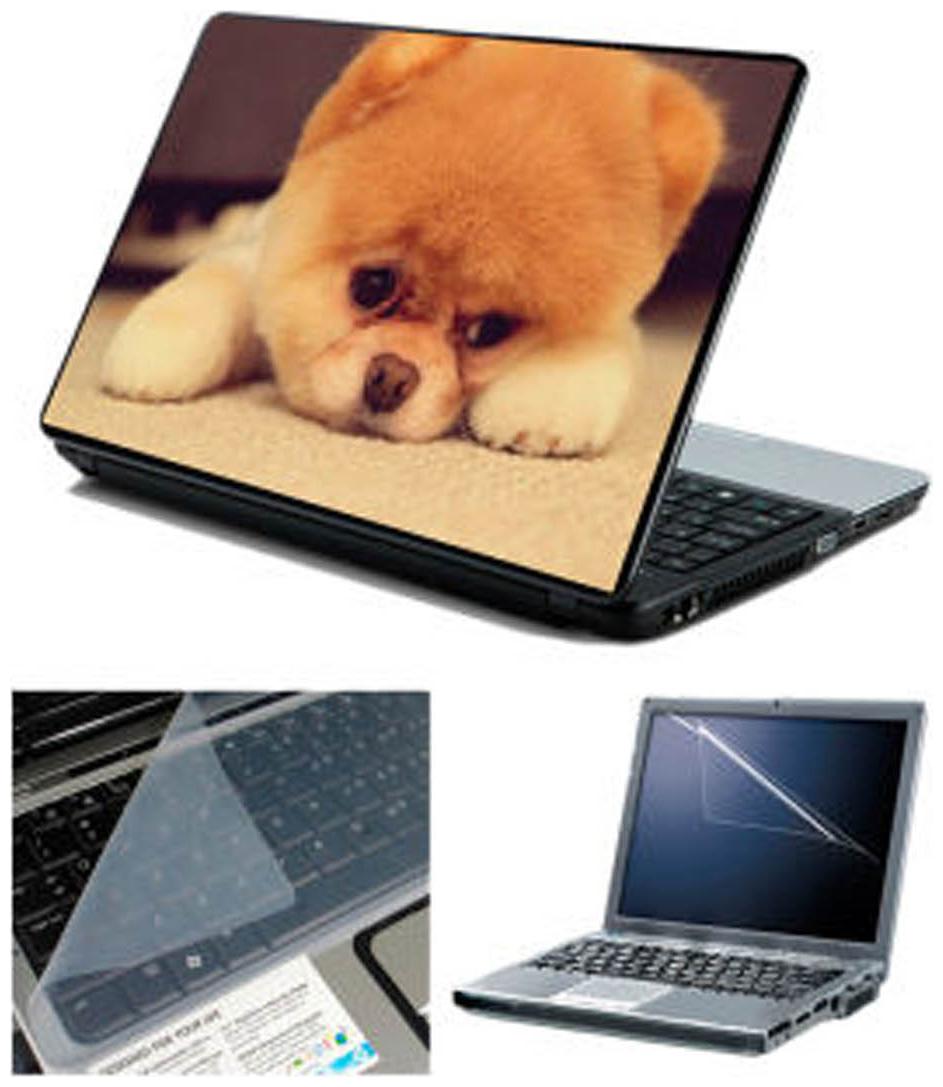 

FineArts Puppy On Carpet Laptop skin For 15 6 inch Laptop Screen Guard keyboard Protector