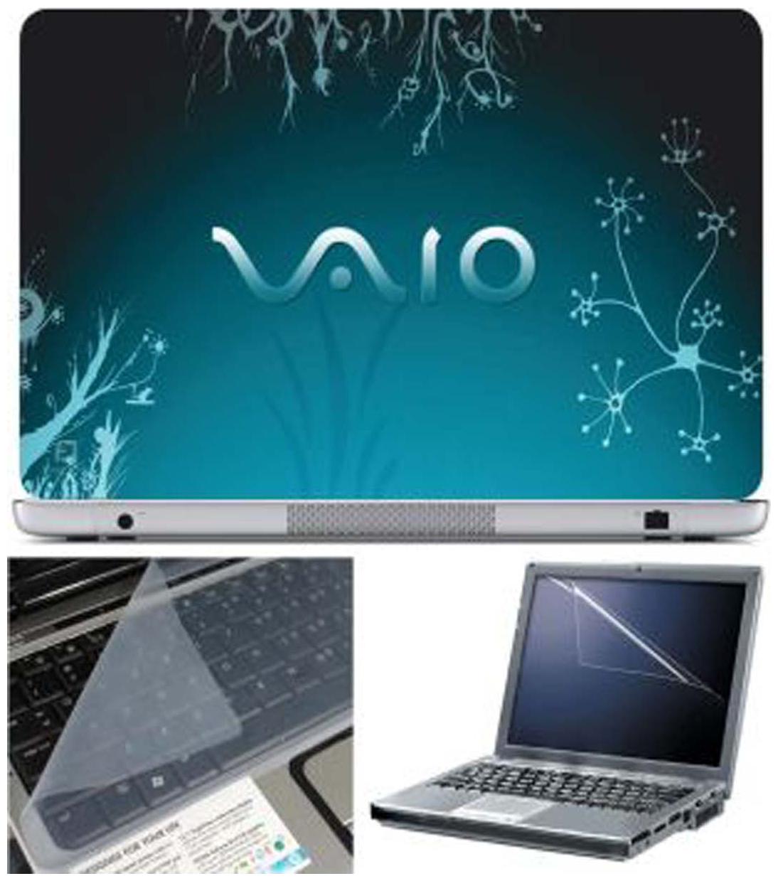 

FineArts Vaio Floral Laptop Skin For 15 6 inch Laptop With Key Guard Screen Protector