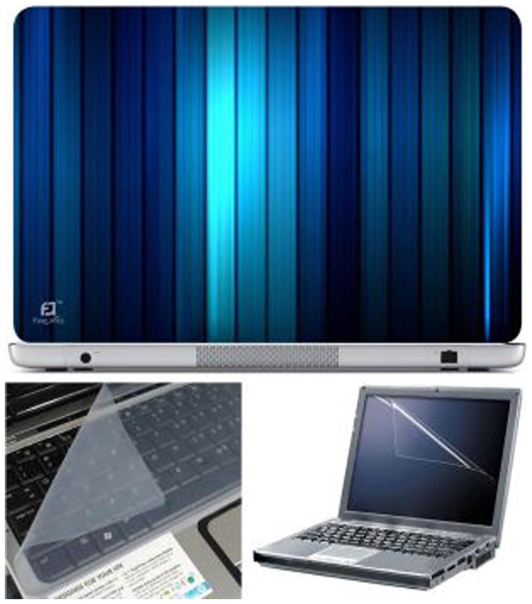

FineArts Verticle Lines Laptop Skin For 15 6 inch Laptop With Key Guard Screen Protector