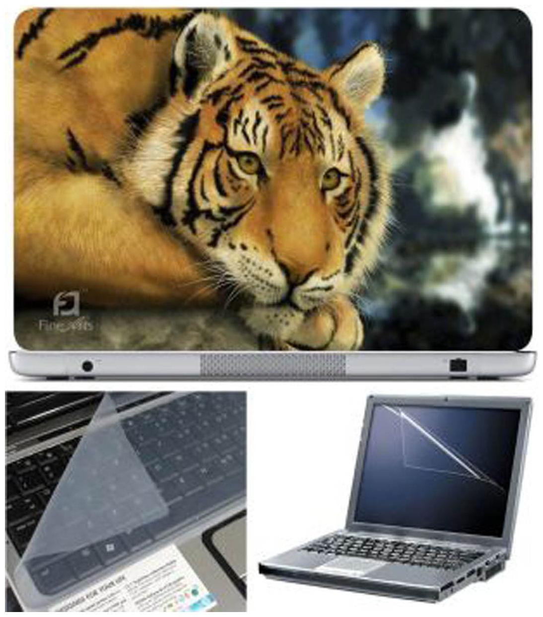 

FineArts Watching Tiger Laptop Skin For 15 6 inch Laptop With Key Guard Screen Protector
