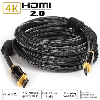 For UHD TV,Blu-ray Player,Xbox,PS4/3,PC,Apple TV 18Gbps HDMI 2.0 Cable 4K HDR 3D