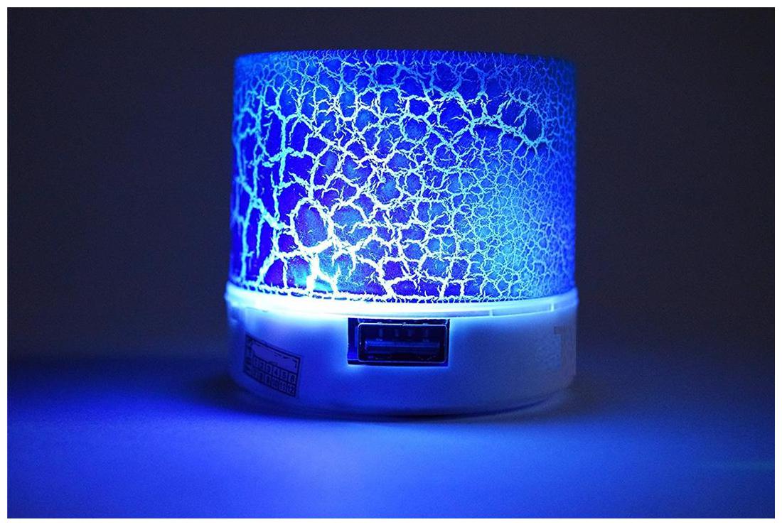

Frndzmart Wireless Portable LED Light Crack Pattern Mini Stereo Bluetooth Speaker with Memory card FM Player USB Support