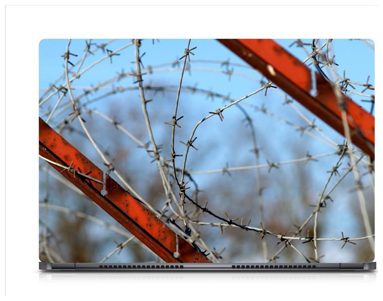 

Gallery 83 - Barbed Wire Fence Laptop Decal laptop skin sticker 15 6 inch (15 x 10) Inch ks skin 0719new