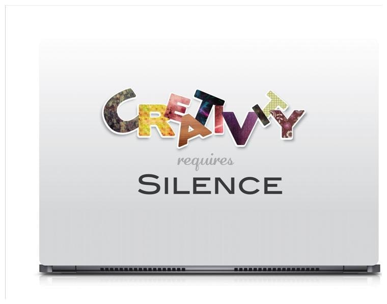 

Gallery 83 - Creative Requires Silence Laptop Decal laptop skin sticker 15 6 inch (15 x 10) Inch g83 skin 0850new