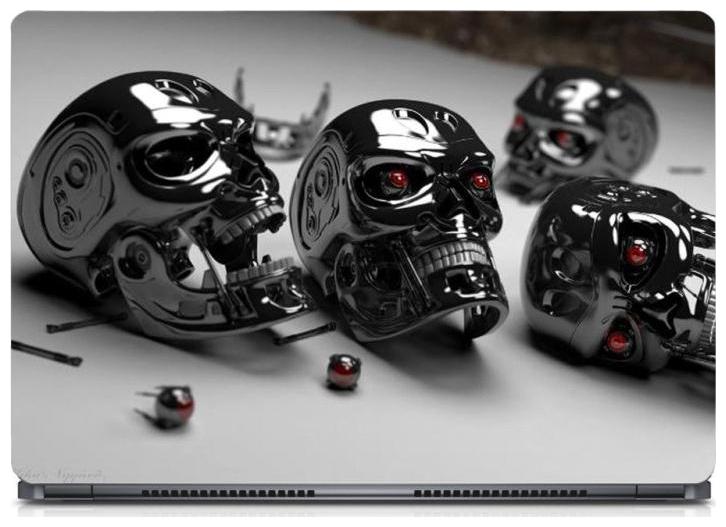 

Gallery 83 - Robot Skulls Laptop Decal laptop skin sticker 15 6 inch (15 x 10) Inch ks skin 0522new
