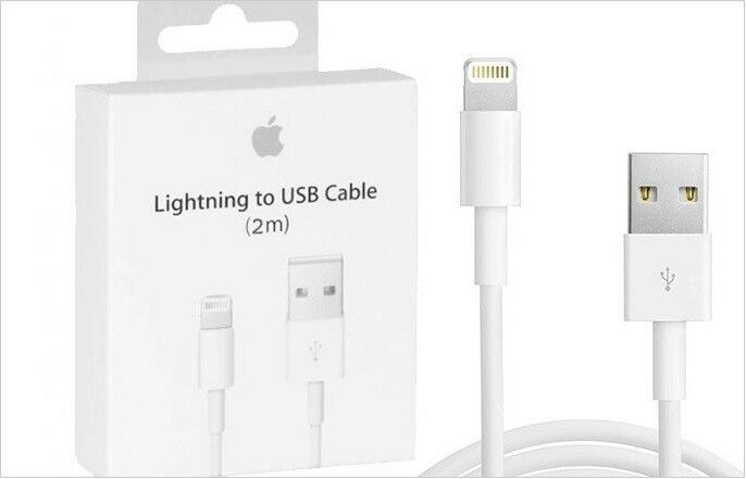 

Genuine Apple Lightning USB Cable 2M for iPhone 5 5S 6 6 6S 6S 7 6ft