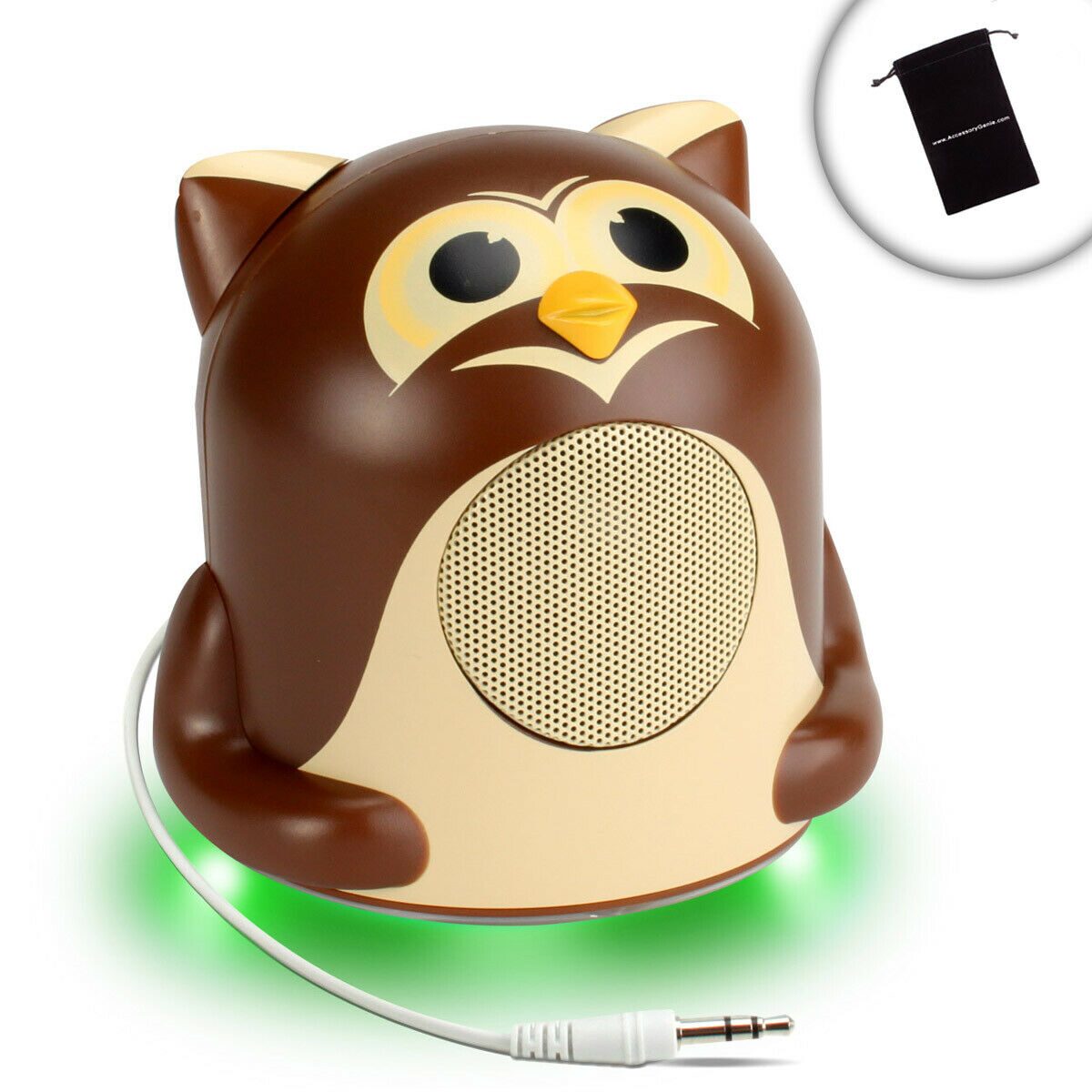 

GOgroove Ultimate Audio Book Speaker Accessory w Studious Owl Design LED Base