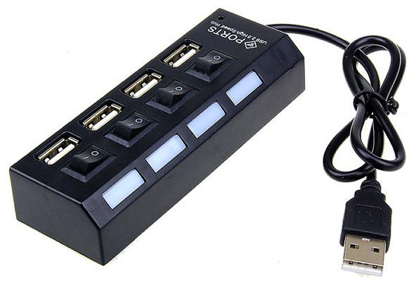 

Hi-Speed 4 USB Mini Hub for Laptops Computers and Gaming Consoles