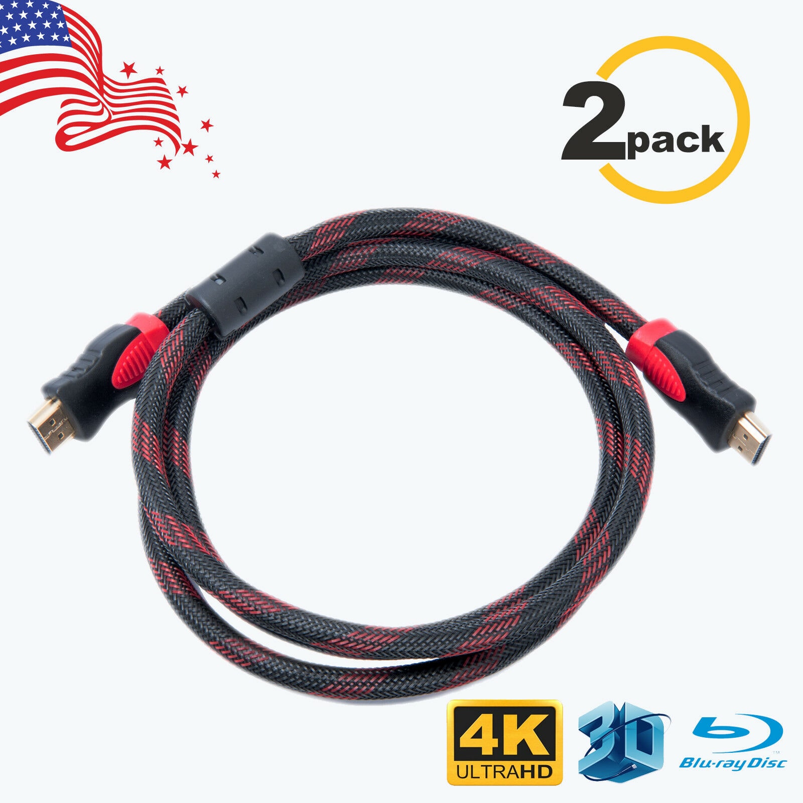 

High Quality up to 4K Braided HDMI Cable 1 5M 1 8M 7M 10M for PS4 Xbox HDTV LOT