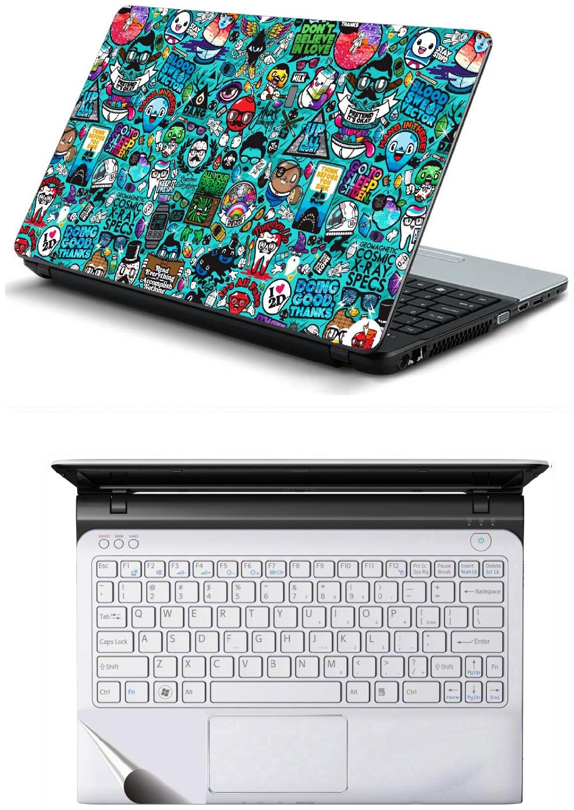

Hipster Laptop Skin with Palmrest Skin for All Laptop - Notebook