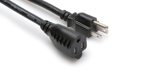 

Hosa PWX Power Extension Cords NEMA 515R To NEMA 515P - 15 Feet Black