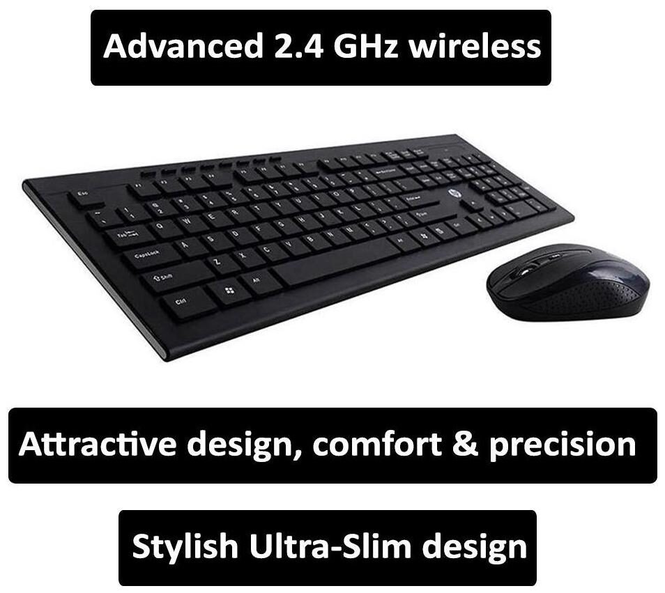 

HP 4sc12pa Wireless Keyboard Mouse Set ( Black )