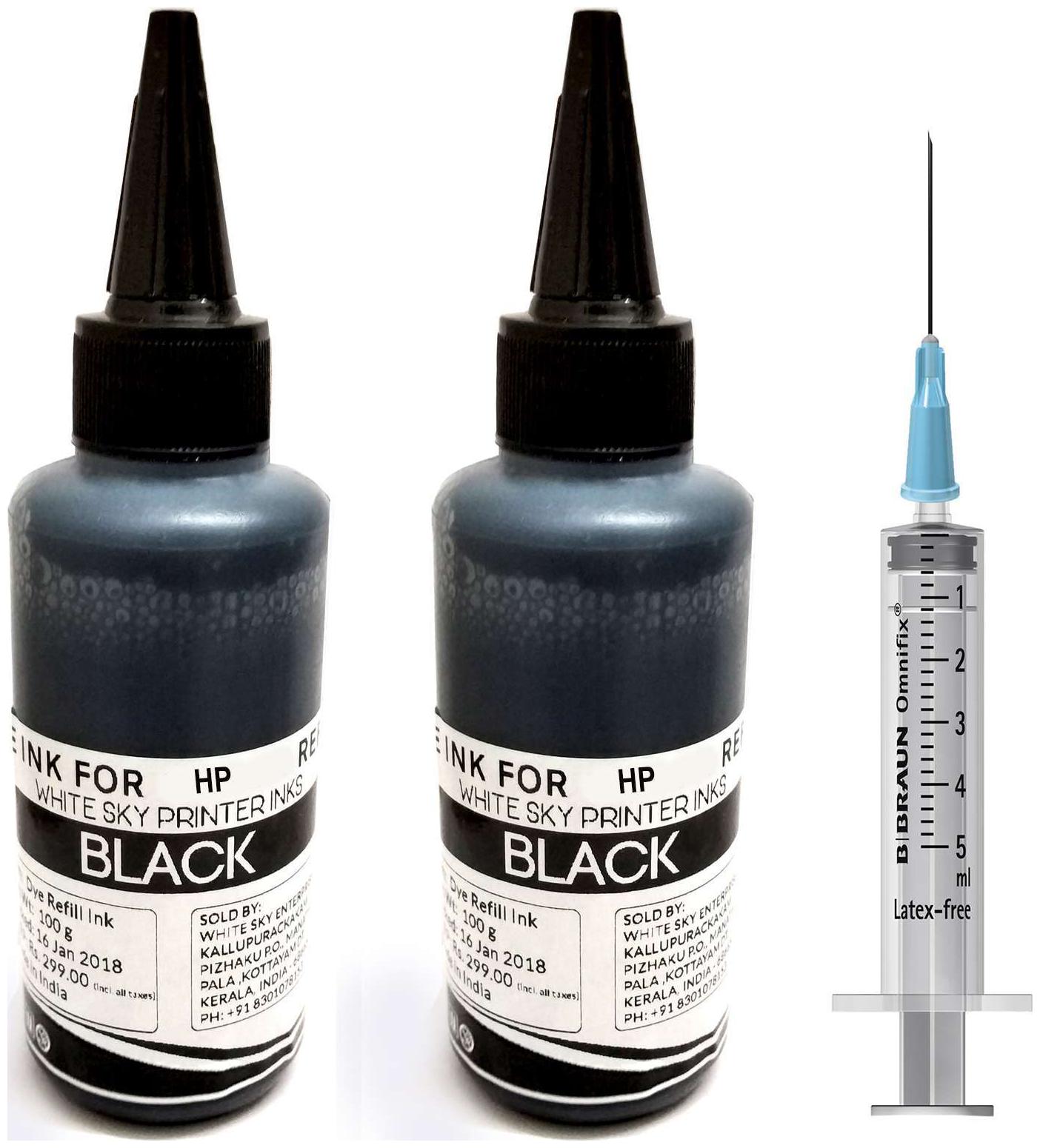 

White Sky HP 861 Cartridge Refill Black Refill Ink 200ml with Syringe