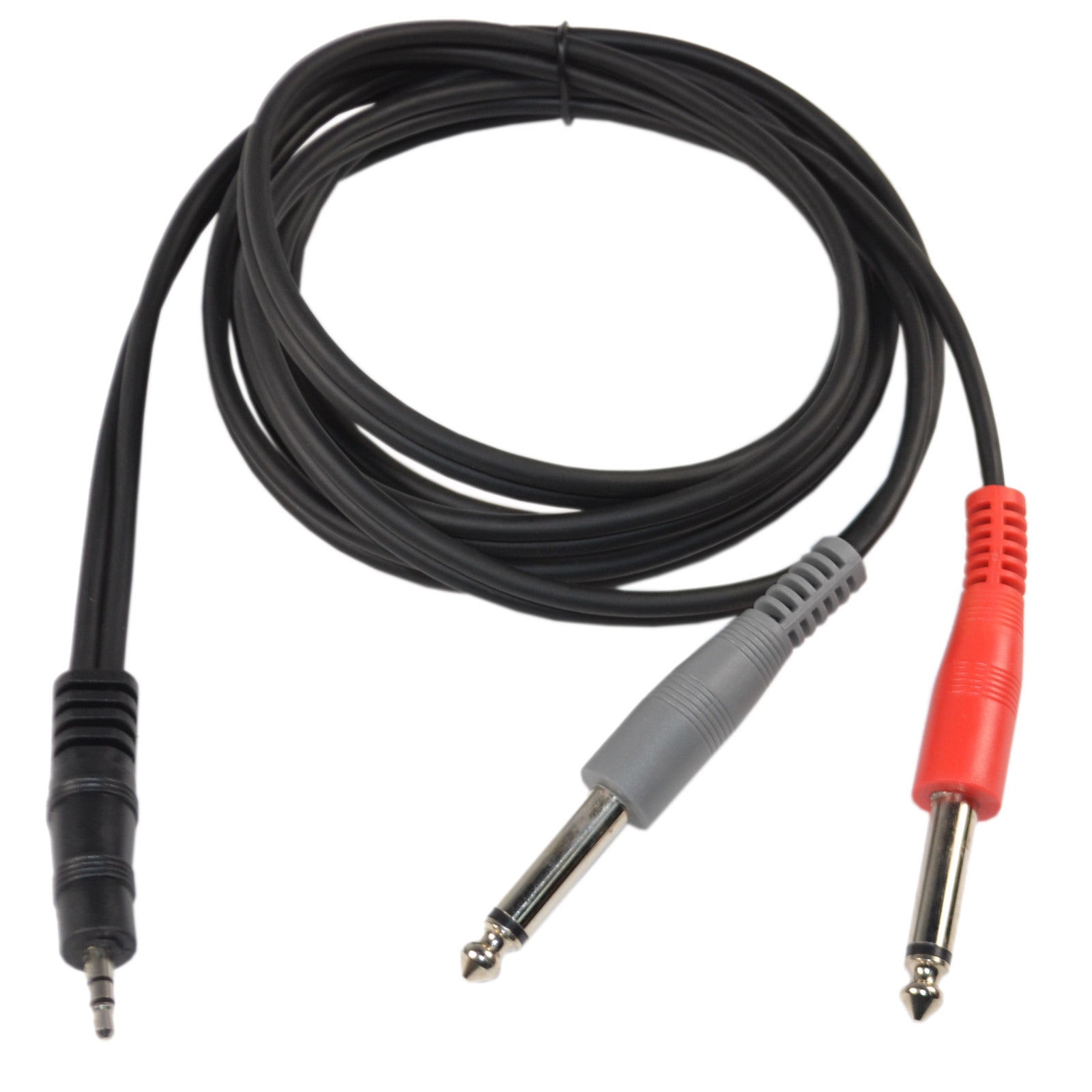 

HQRP 6ft 1 8 (3 5mm) TRS to Dual 1 4 (6 35mm) TS Cable for Mackie DB-1A DB1P MR5