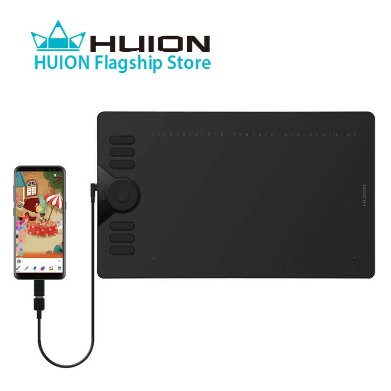 

Huion HS610 Graphics Drawing Painting Pen Tablet 8192 10 x 6 25 Touch Ring