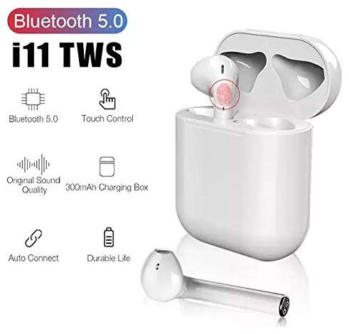 

VB TRADE i11 TWS Wireless Bluetooth Earbud 5 0 with Charging case Compatible for iOS Android In-Ear Bluetooth Headset ( White )