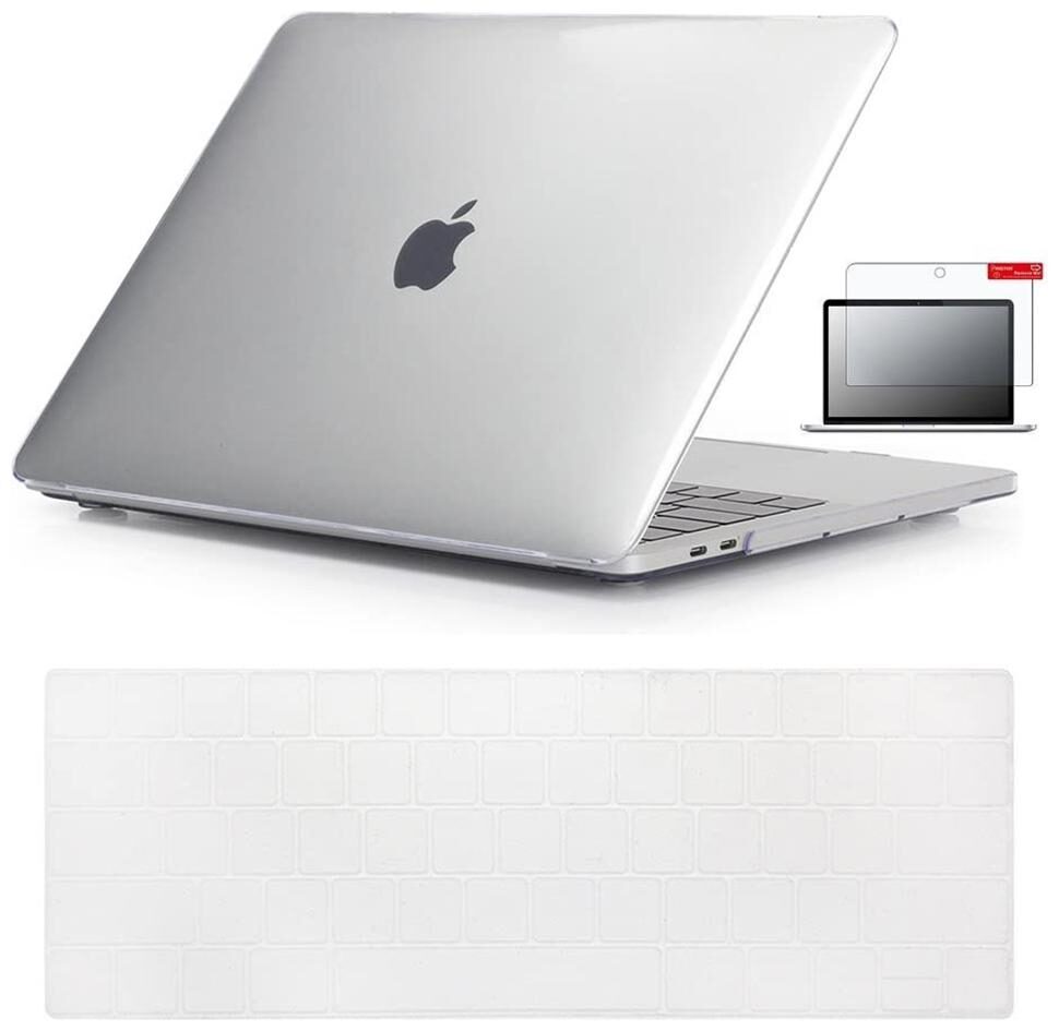 

IFyx Clear Finish Hard Protective Shell Case Cover Skin For MacBook Pro 13 Inch with Without Touch Bar A2159 A1989 A1706 8 (2016-2020) Keypad Screen Guard