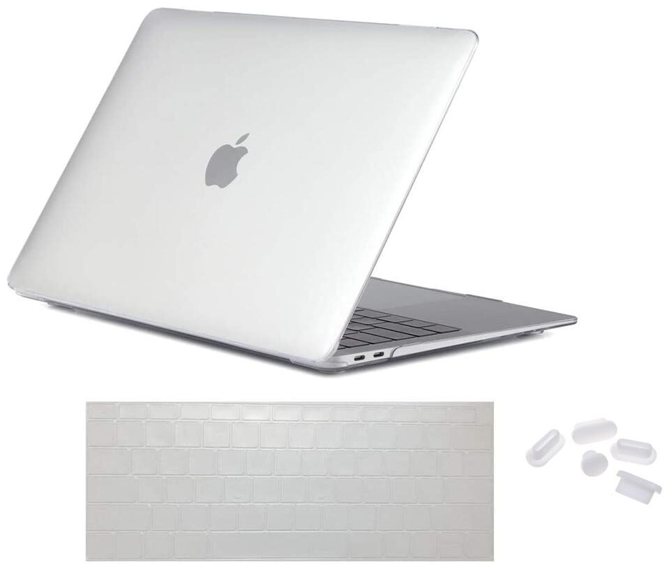 

IFyx Clear Hard Shell Skin Case Cover Keyboard Skin And Dustplugs For New MacBook Air 13 Inch with Touch ID A1932 A2179 (2018-2020)