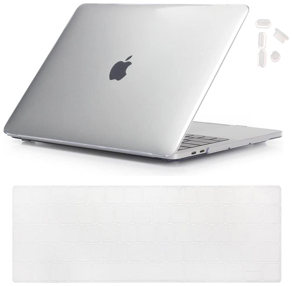 

IFyx Clear Hard Shell Skin Case Cover Keyboard Skin And Dustplugs For MacBook Pro 13 Inch with Without Touch Bar A2159 A1989 A1706 8 (2016-2020)