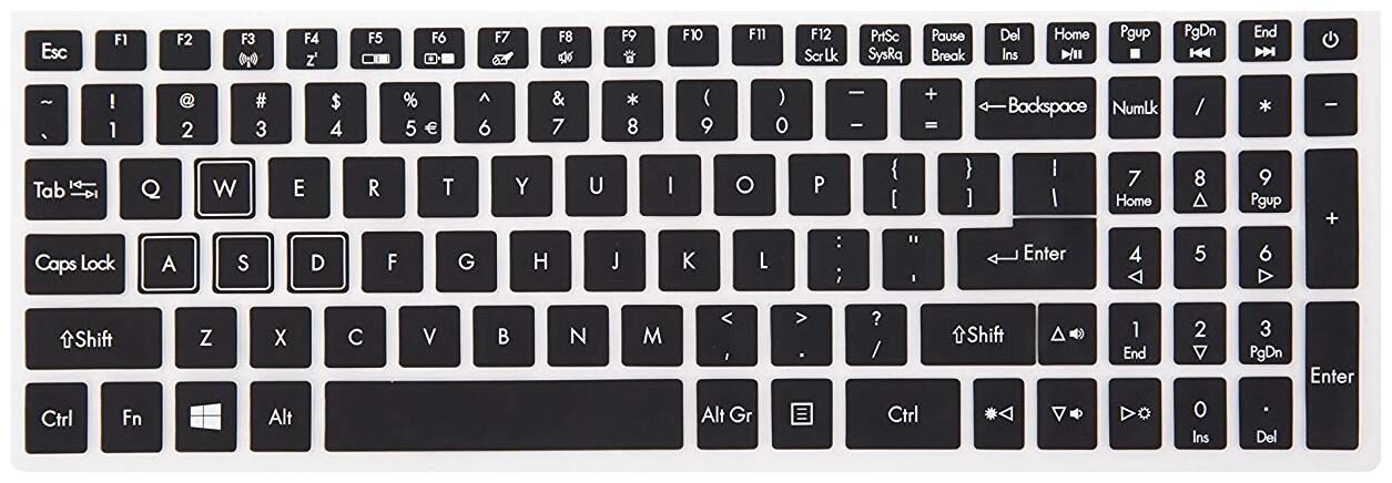 

iFyx Keyboard Silicone Cover for Acer Nitro Acer Nitro Ryzen 5 Gaming Laptop (Black)
