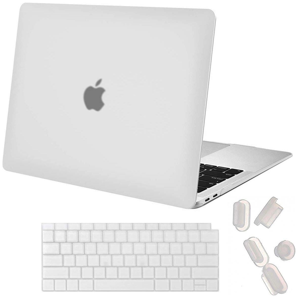 

iFyx Matte Hard Shell Rubberised Coated Case Cover Silicon Keyboard Dust Plugs for New MacBook Air 13 Inch 2020 2019 2018 Release A2179 A1932 with Retina Display Touch ID