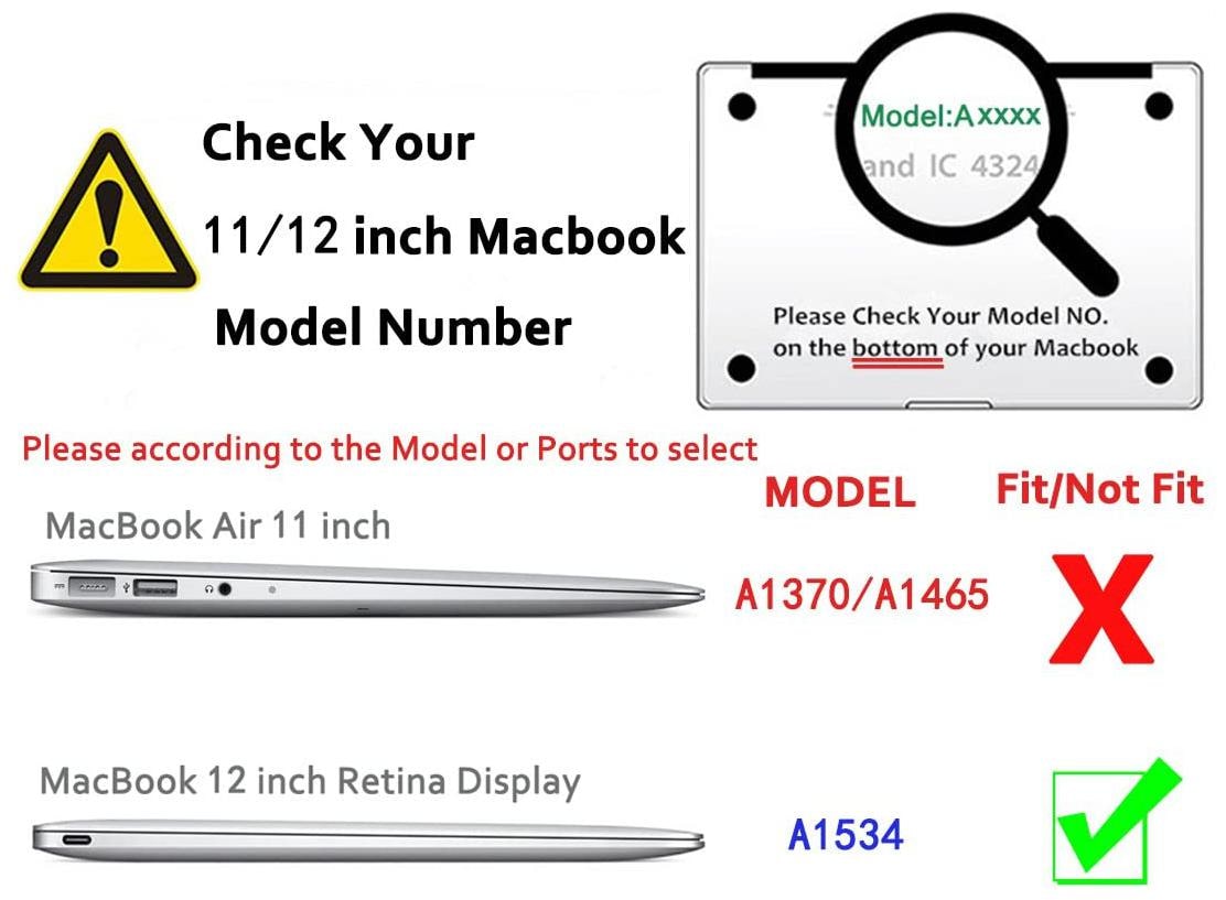 

iFyx Matte Hard Case Shell Cover and Keyboard Skin Cover for MacBook Retina 12 Inch A1534 (2015-2017)