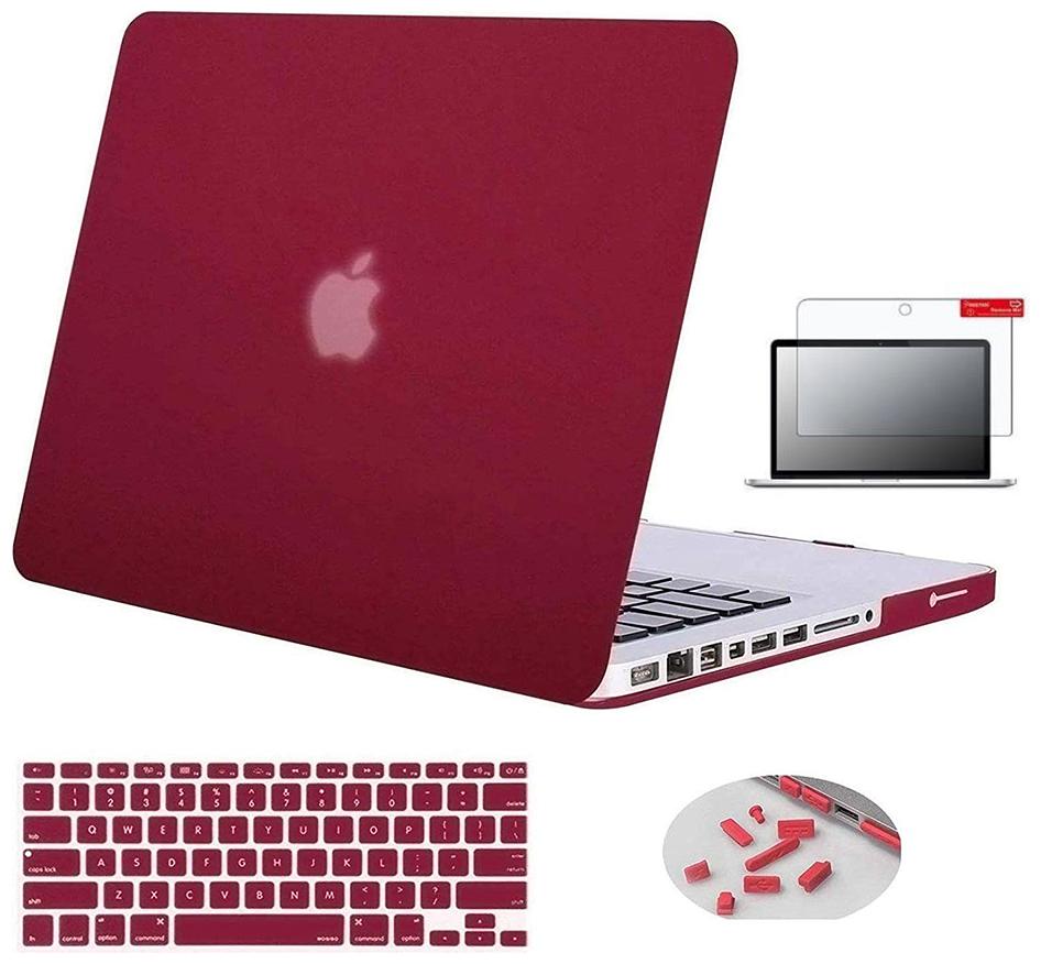 

IFyx Soft Touch Matte Hard Protective Shell Case Cover Skin For Macbook Pro Non Retina with CD-ROM 13 Inch A1278 (2008-2012)) DustPlugs Keypad Screen Guard