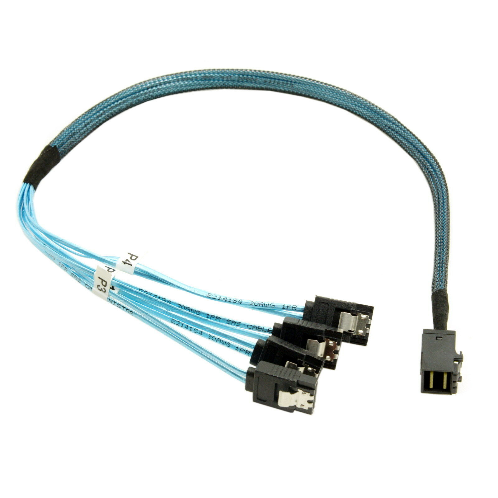

Internal Mini SAS HD SFF-8643 Host to 4 SATA 7pin Target Hard Disk Data Cable