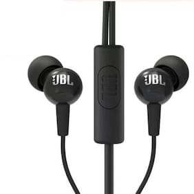 JBL C100SI 3.5mm Wired In-ear Earphones Stereo Hands-free with Microphone (Black) # Auto mall