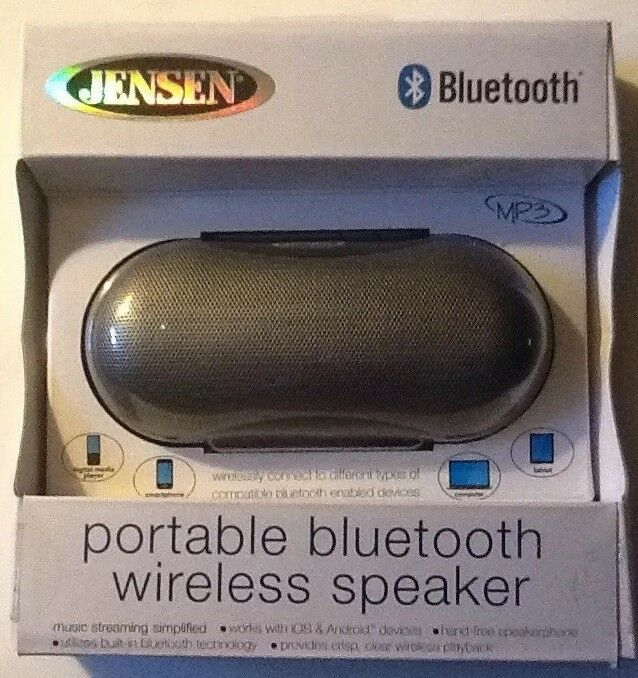 

Jensen Portable Long Range Wireless Bluetooth Speaker Rechargeable MP3 SMPS-610