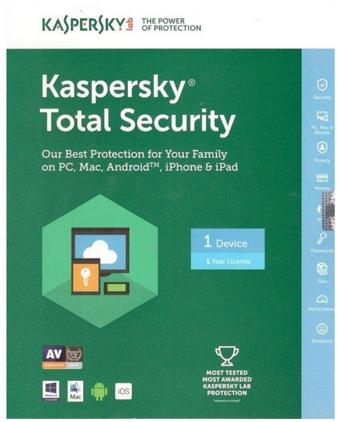 

Kaspersky Anti Virus ( 1 PC 1 yr )