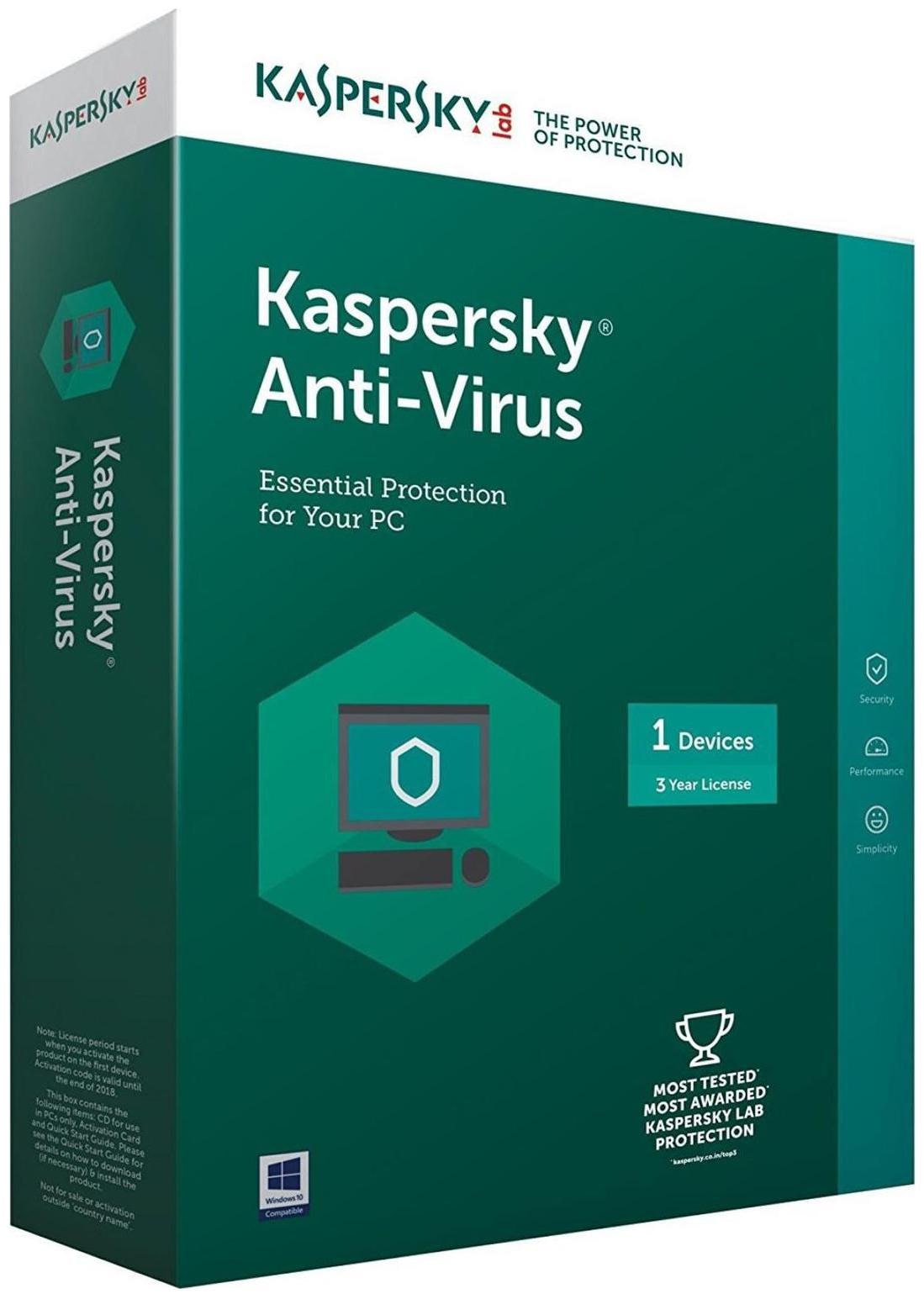 

Kaspersky Anti-Virus (1 Pc 3 Year)