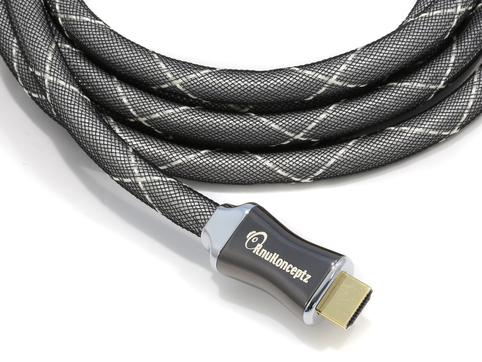 

KnuKonceptz Silver Plated 24 Gauge OFC HDMI Cable v1 4 8 Ethernet 4k x 2k 3D 2M