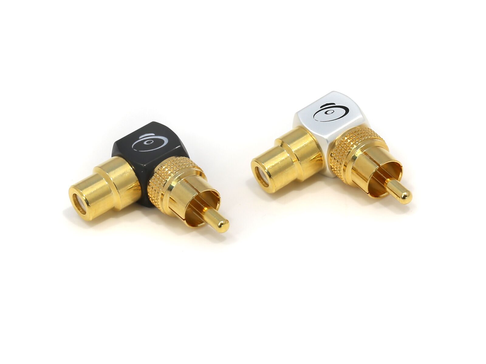 

KnuKonceptz Krux Gold Plated Right Angle RCA Adapter Connector Pair - Short