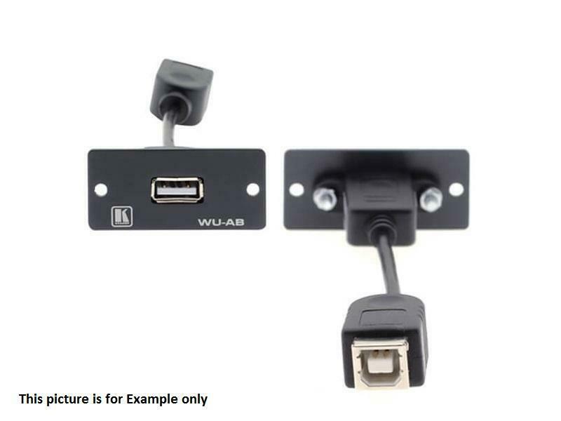 

Kramer WU-AB(B) USB-A to USB-B Insert Wall Plate Black