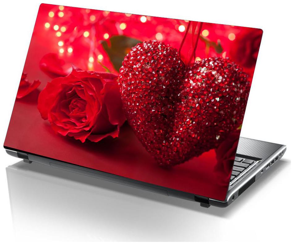 

Laptop Sticker (heart rose Surface Covering Area 38 1cm x 25 4cm (15 x 10 inch))